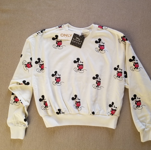 Only Sweatshirt Mickey Mouse Print Women/Girls Size XS - Picture 1 of 10